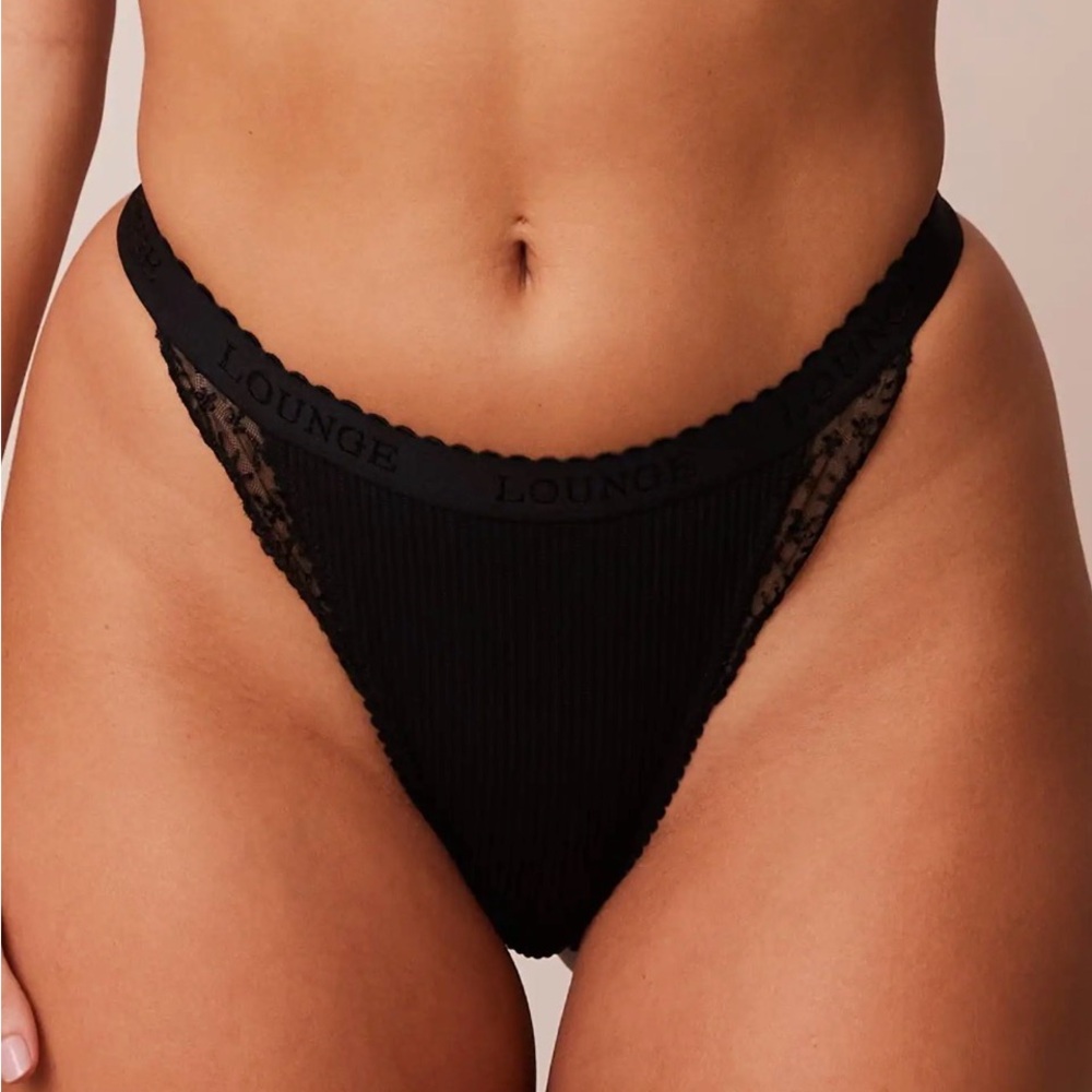 NWT‎ Black XXL LOUNGE Ribbed Thong